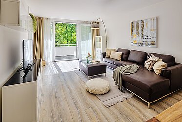 Bogenhausen: Şirin, mobilyalı 3,5 odalı daire, wellness alanı - boş