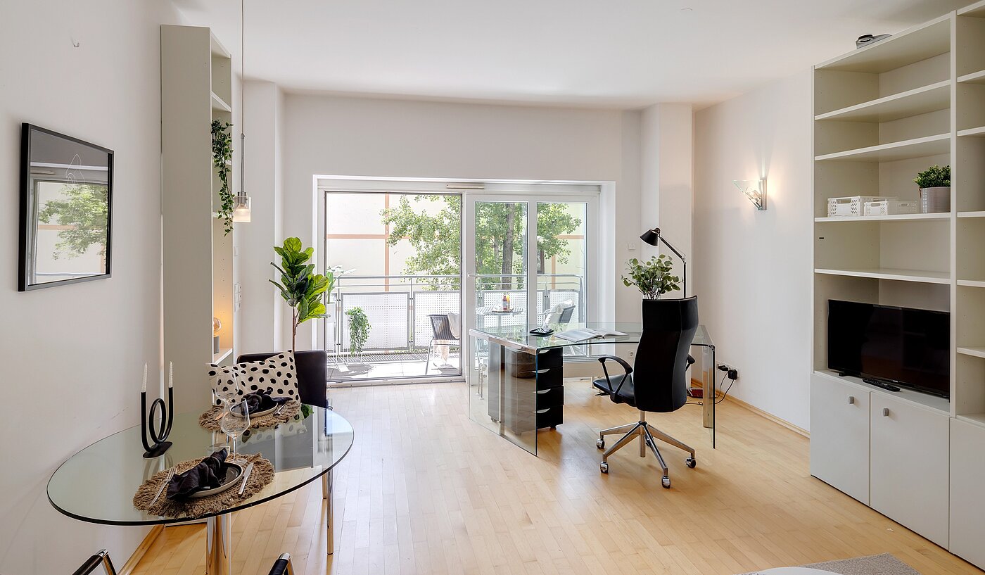 Düz ile 1 Oda | München-Maxvorstadt | 2206ML5 | Modernes Apartment mit Designermöbeln,...