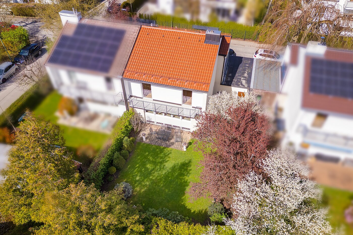 Dom w zabudowie bliźniaczej z 4 Pokoje | München-Solln | 70120 | Vogelperspektive