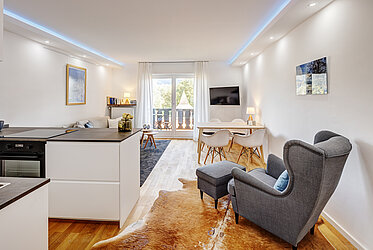 Bad Wiessee: 2-kamerappartement met uitzicht op meer en bergen