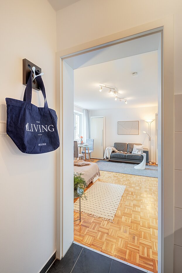 Apartment a  címen 1 Szoba | München-Schwabing | 70200 | Blick vom Eingang kommend