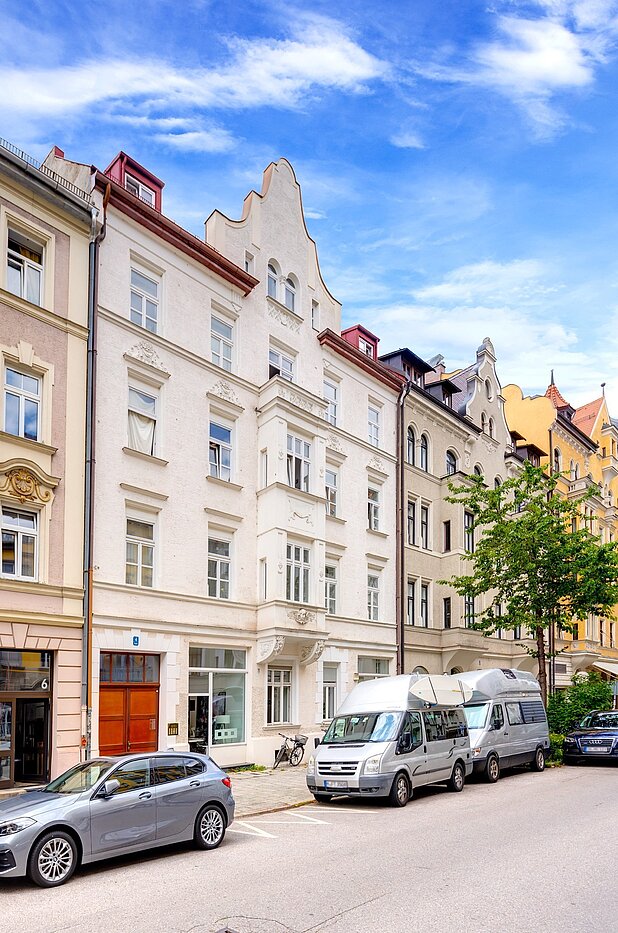 Çatı katı dairesi ile 1 Oda | München-Sendling | 700402 | Vordergebäude unter Denkmalschutz