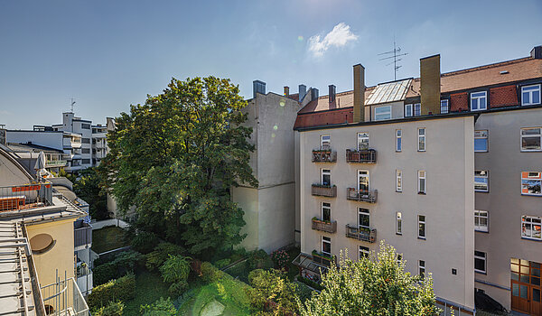 Επίπεδη με 1 Δωμάτιο | München-Schwabing | 70449 | Blick von der Terrasse...
