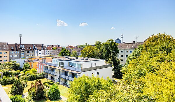 Düz ile 1 Oda | München-Milbertshofen | 704371 | Grüne Außenansicht