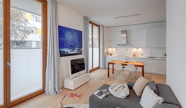 Tussenverdieping met 3 Kamers | München-Sendling | 2009ML8 | ...mit bodentiefen Fenstern...