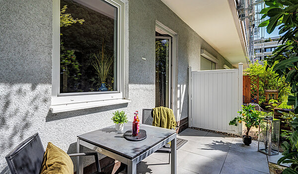 Stanovanje v pritličju s spletno stranjo . 2 Sobe | München-Schwabing | 70394 | Süd-Terrasse