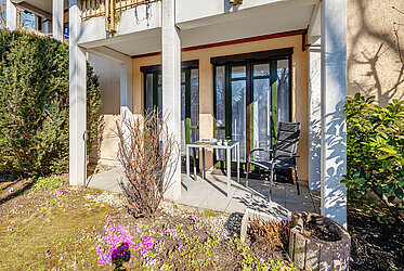 Fasanerie: Zonnig tweekamerappartement met tuin, rustig en centraal gelegen