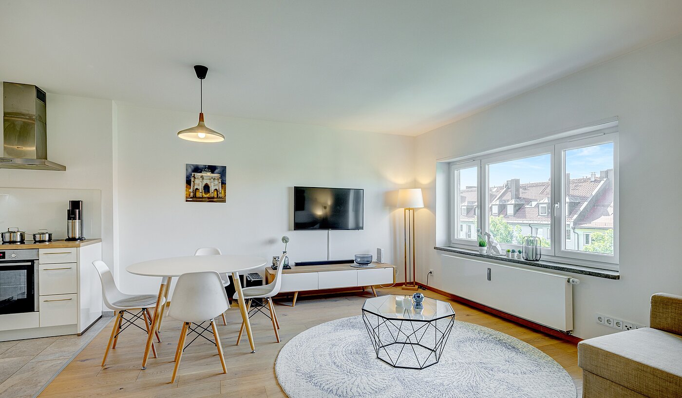 Apartment 와 함께 1 방 | München-Schwabing | 70198 | Gemütlicher Essbereich
