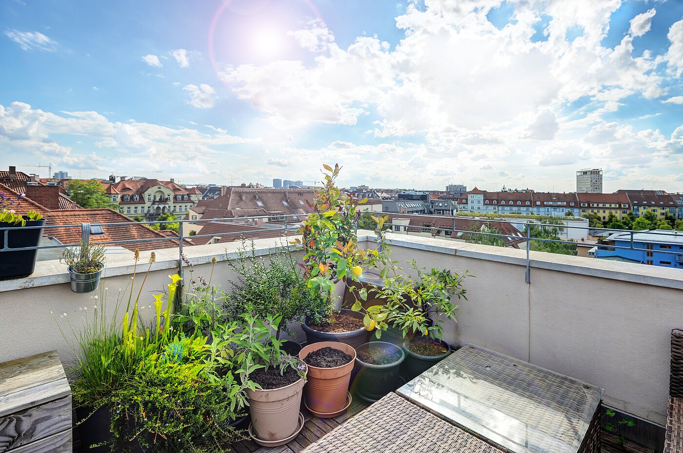 Düz ile 5 Odalar | München-Neuhausen | 70140 | Sonnige Dachterrasse