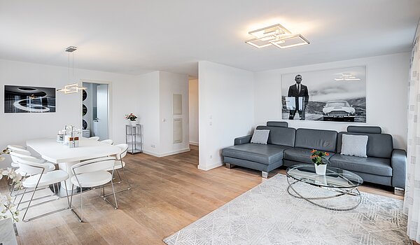 Penthouse με 3 Δωμάτια | München-Riem | 70468 | Wohnzimmer mit Küche