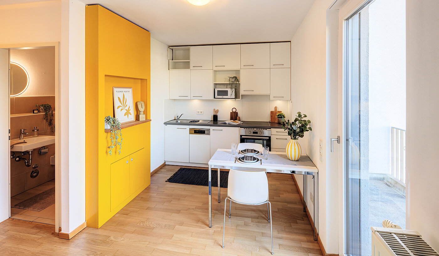 Apartment 와 함께 1 방 | München-Ramersdorf | 70415 | Küche / Essbereich