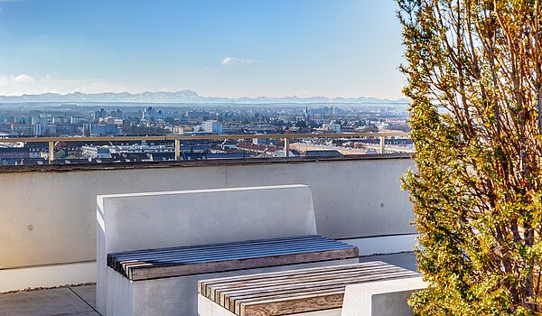 Apartment a  címen 1.5 Szobák | München-Neuhausen | 703131 | Dachterrasse mit 360° Panorama