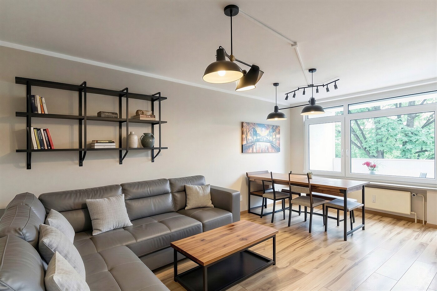 Επίπεδη με 4 Δωμάτια | München-Aubing | 70276 | KI-generiertes Möblierungsbeispiel