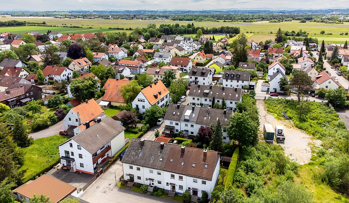 Терасова къща в центъра с 4 Стаи | Maisach | 70125 | Vogelperspektive