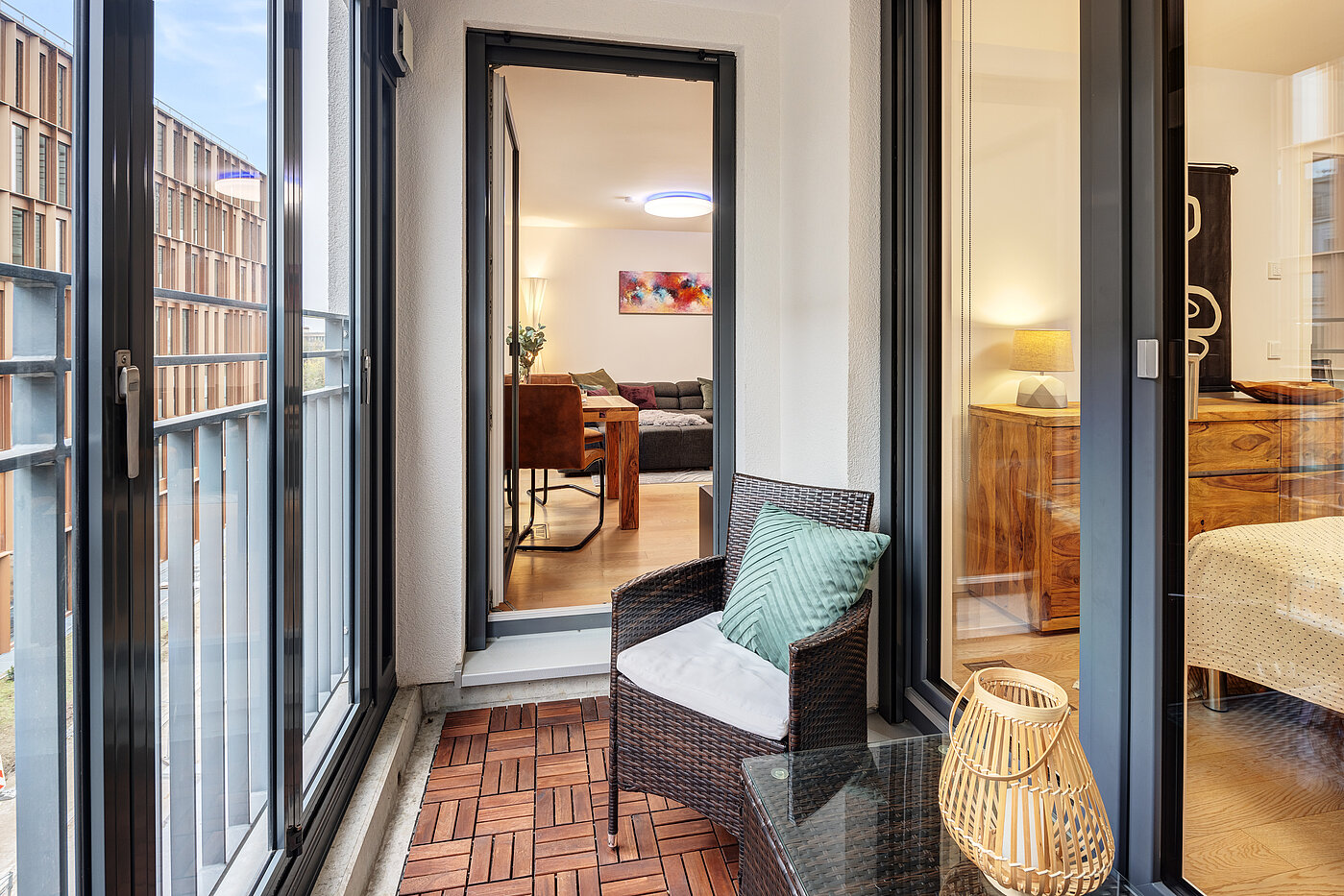 Płaski z 2 Pokoje | München-Bogenhausen | 70160 | Verglaste Loggia