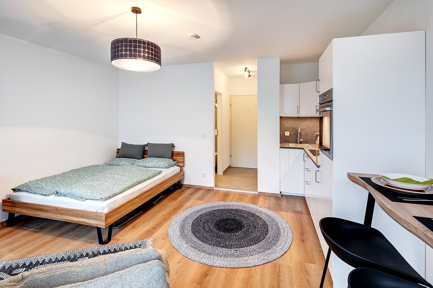 Apartment z 1 Pokój | München-Pasing | 70302 | Wohn- und Schlafbereich