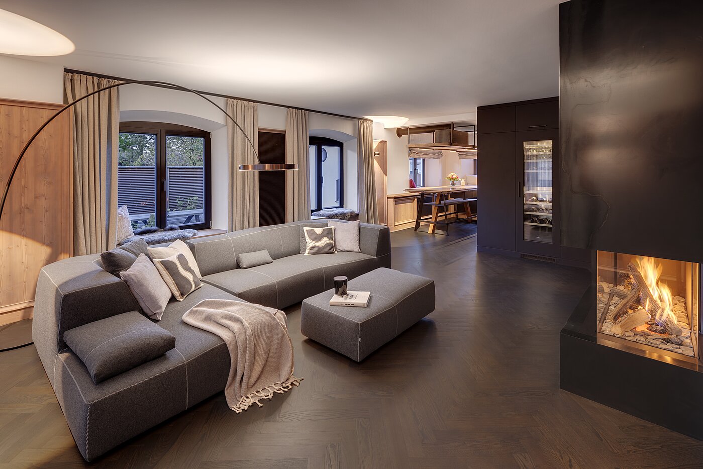 Special property with 15 room | Bad Wiessee | 701591 | Chalet I Wohnzimmer mit Kamin