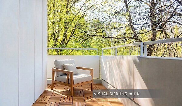 Επίπεδη με 3.5 Δωμάτια | München-Bogenhausen | 703052 | Sonniger Westbalkon ( Visualisierung mit KI )