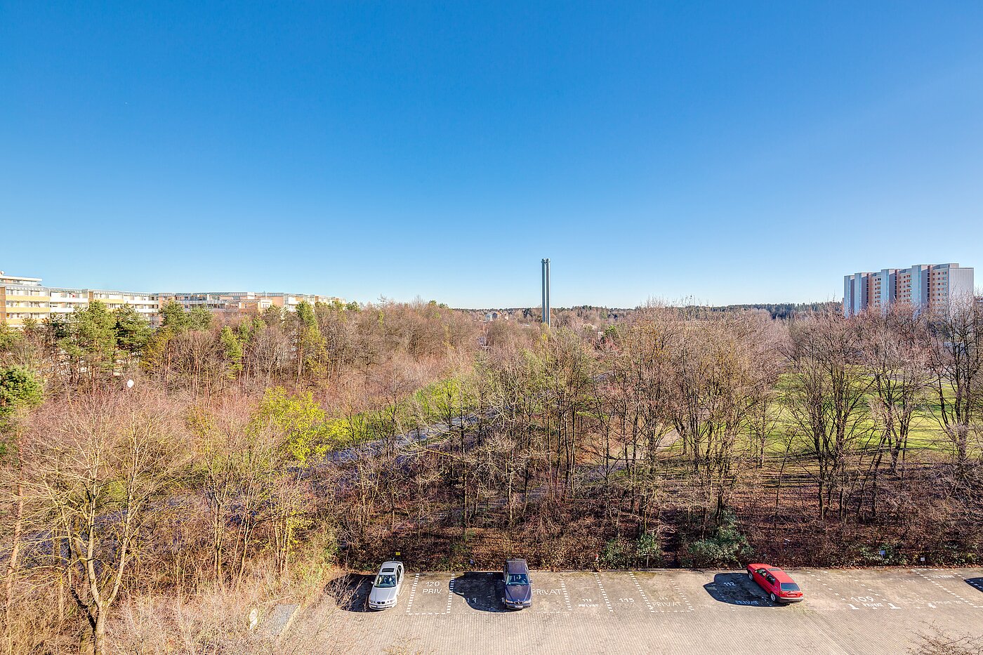 Apartment med 1 Værelse | 70308 | Blick vom Balkon