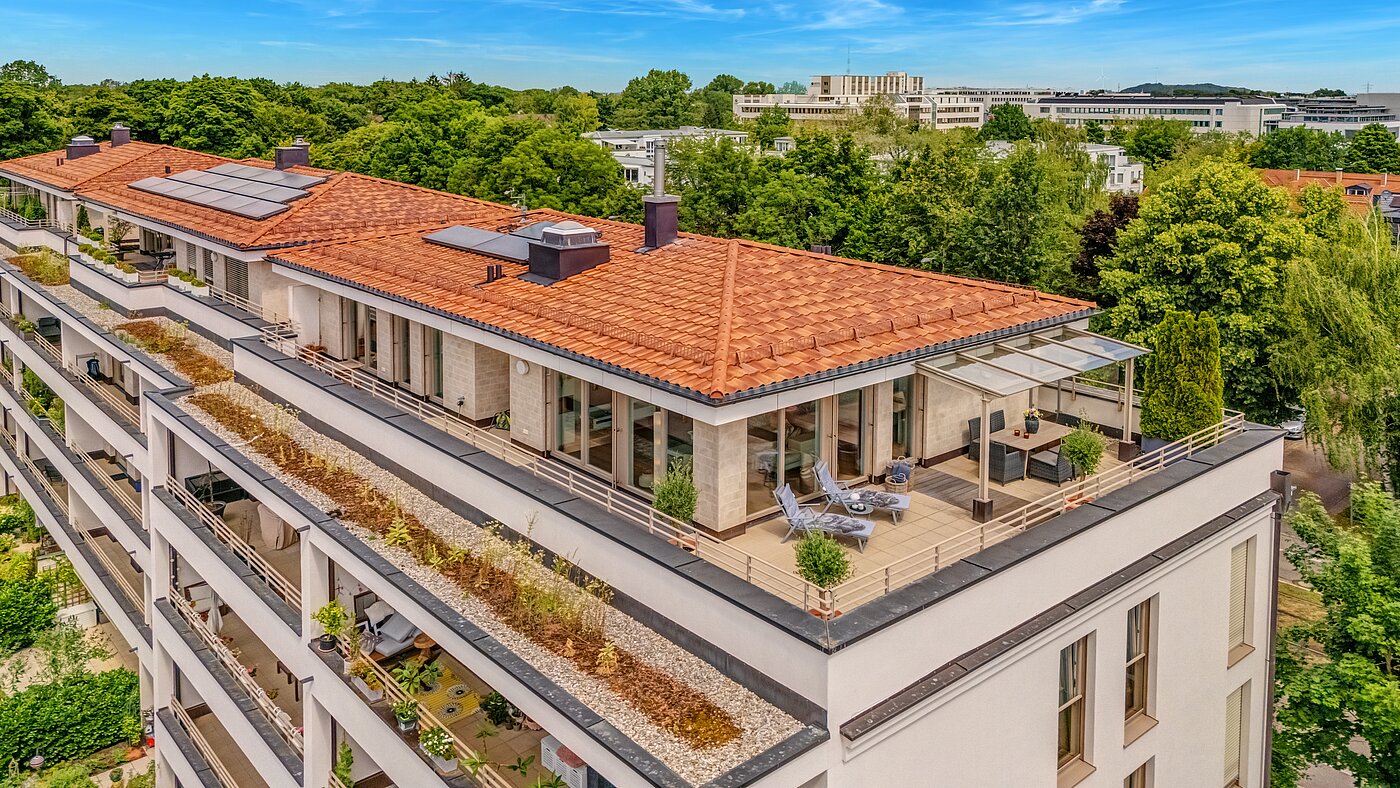 Penthouse med 3.5 Rum | München-Oberföhring | 70237 | Luftaufnahme