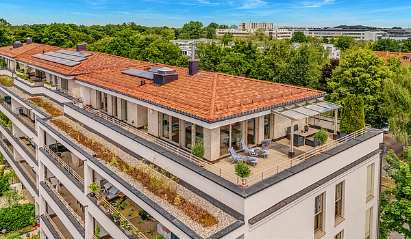 Penthouse met 3.5 Kamers | München-Oberföhring | 70237 | Luftaufnahme