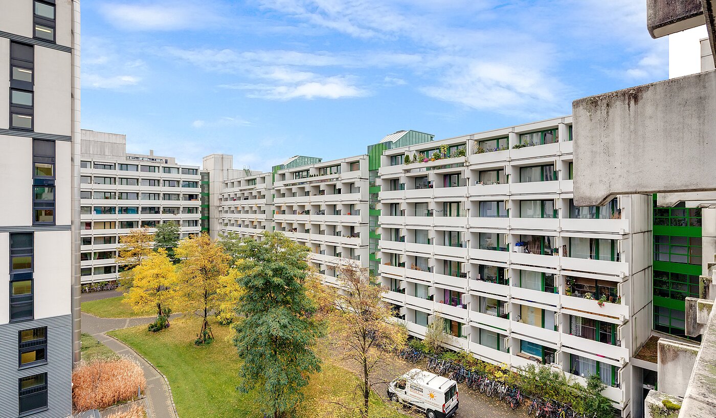 Lapos a  címen 1 Szoba | München-Au | 2211ML1 | Blick in den Innenhof