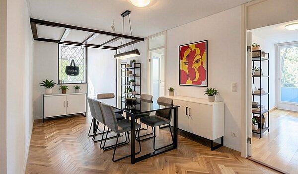 Επίπεδη με 3.5 Δωμάτια | München-Bogenhausen | 703051 | Möglicher Essplatz - (KI generiert)