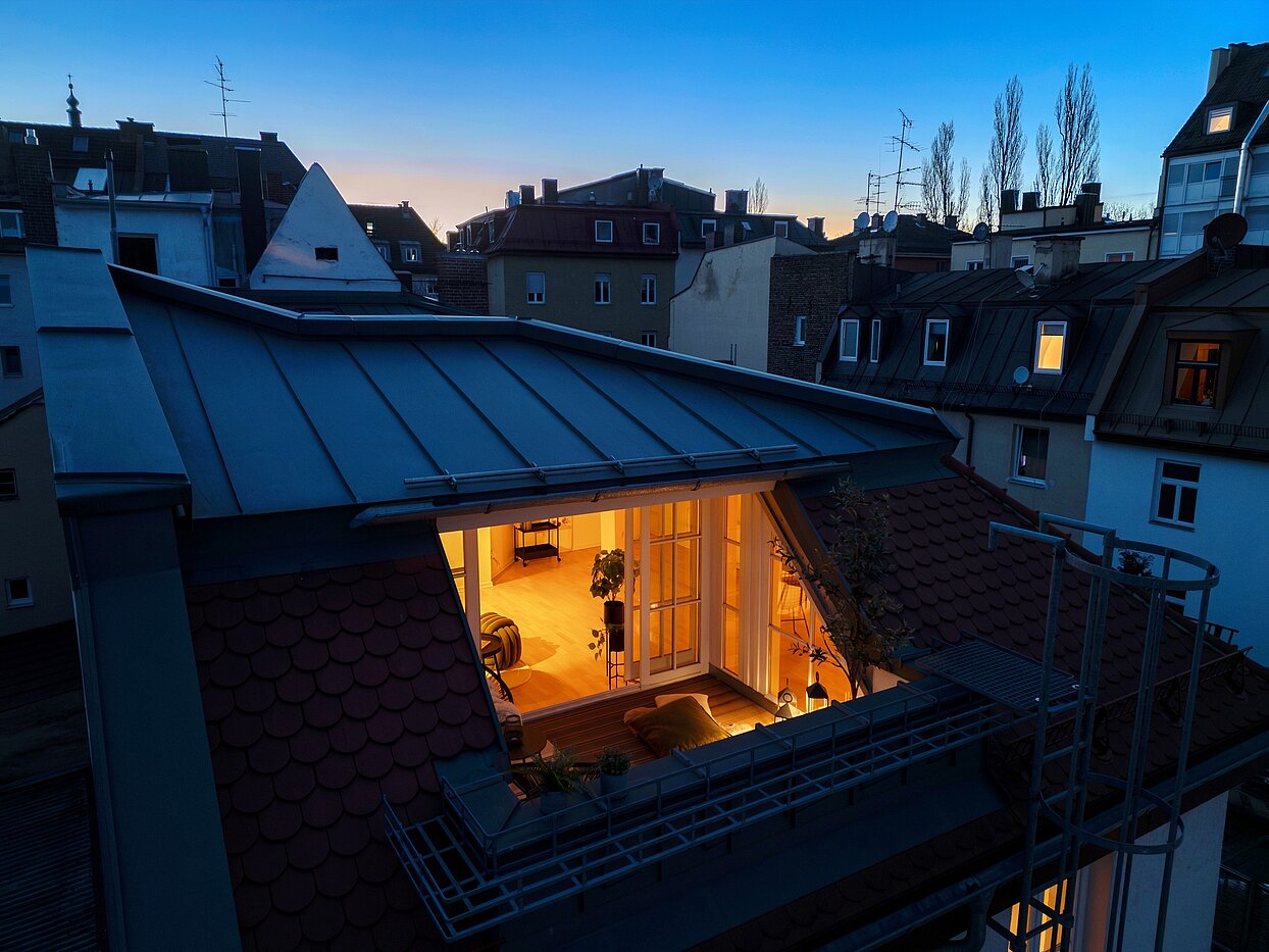 Çatı katı dairesi ile 1 Oda | München-Sendling | 700402 | Dämmerungs-Stimmung