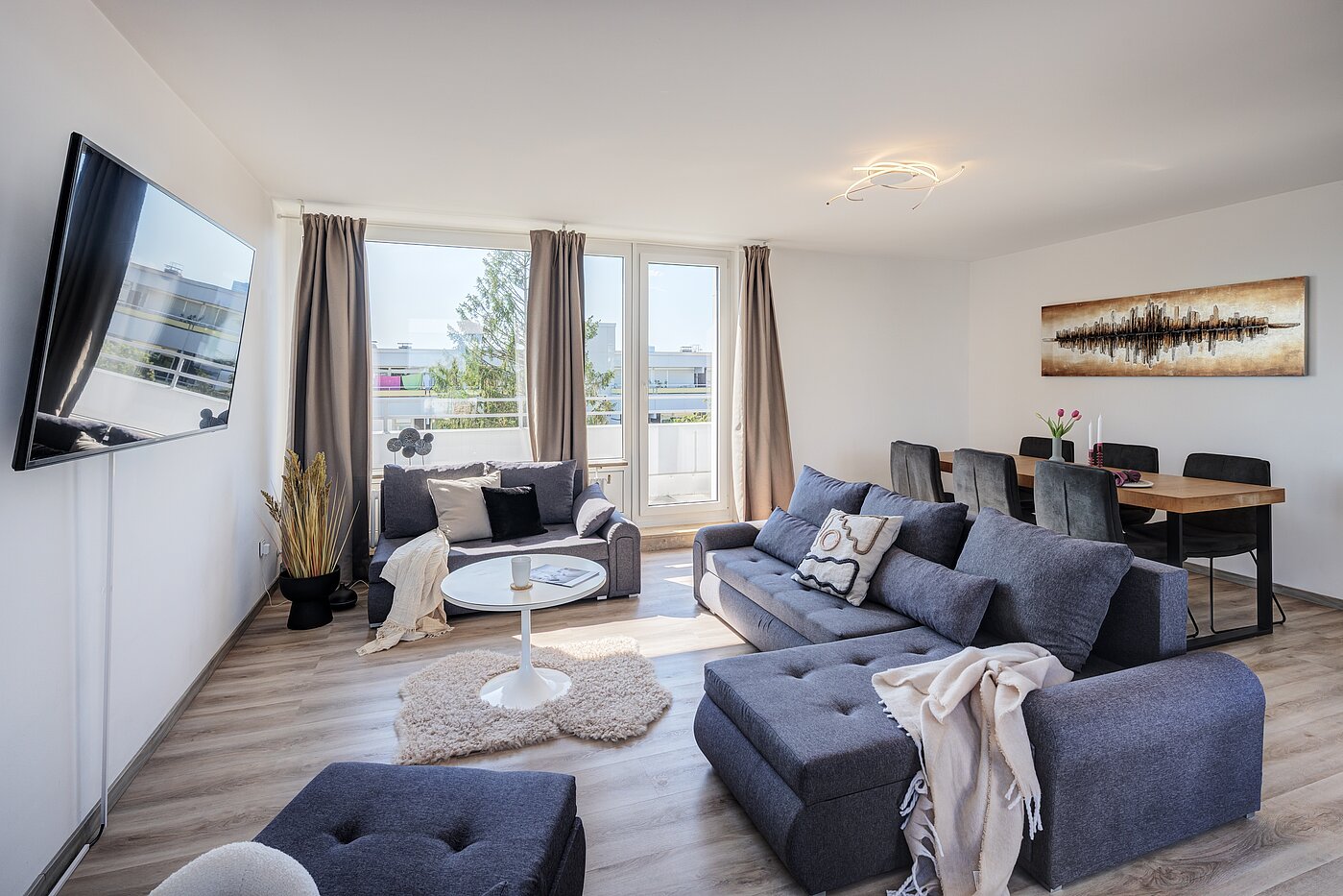Terrassenwohnung med 3.5 Værelser | München-Berg am Laim | 70451 | Wohnbereich