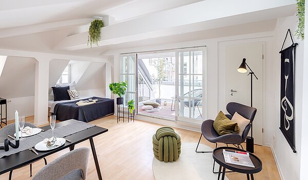 다락방 평면 와 함께 1 방 | München-Sendling | 700402