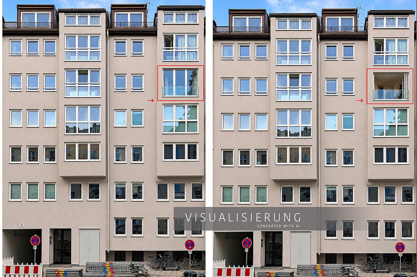 Plat cu 2 Camere | München-Isarvorstadt | 70459 | Hier mit Faltfenster, außen...