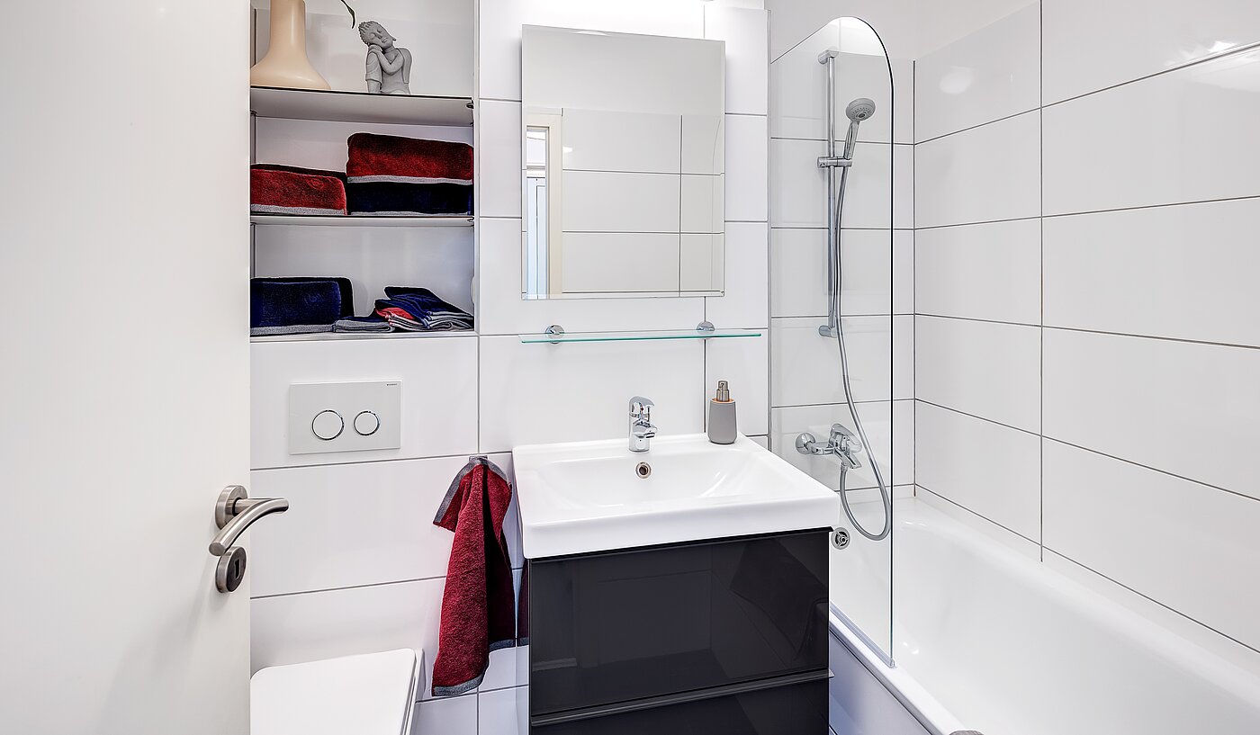 Płaski z 1 Pokój | München-Ludwigsvorstadt | 70176 | Badezimmer...