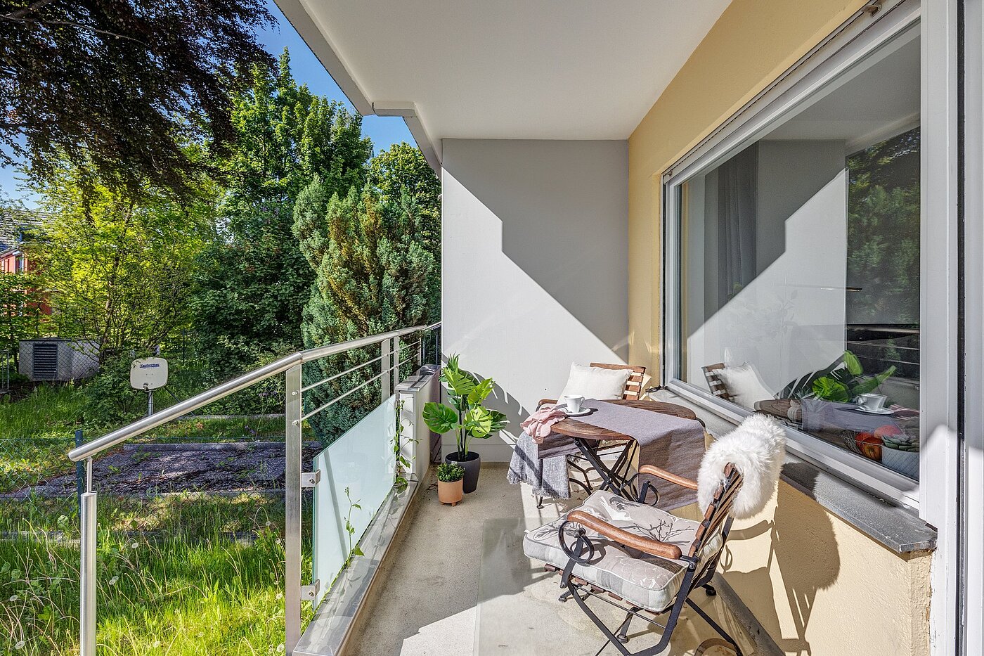 Düz ile 1 Oda | München-Freimann | 2105ML4 | Loggia  zum Garten...