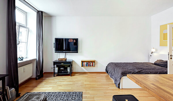 Плоский з 1 Кімната | München-Ludwigsvorstadt | 70388 | Schlafbereich