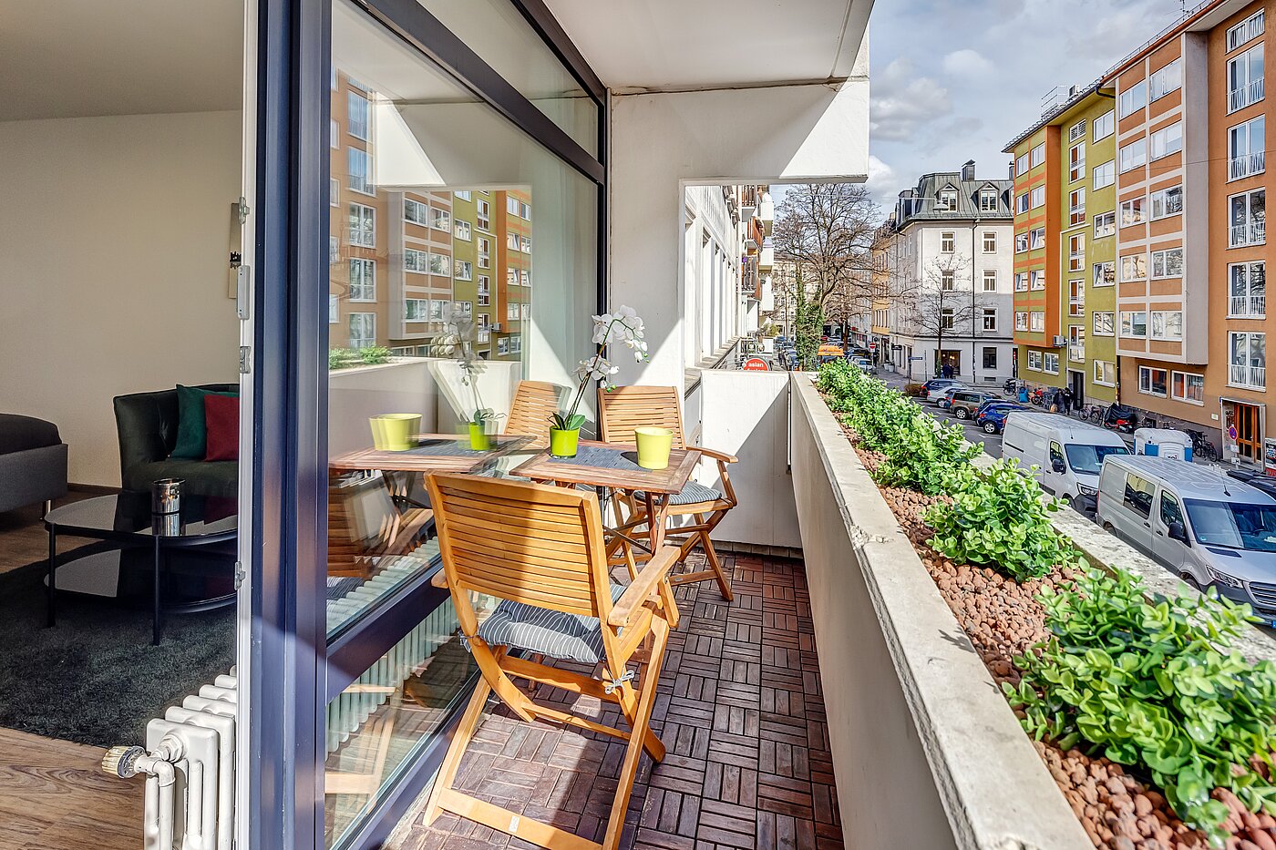 Επίπεδη με 1 Δωμάτιο | München-Ludwigsvorstadt | 70176 | Balkon mit Südost Ausrichtung