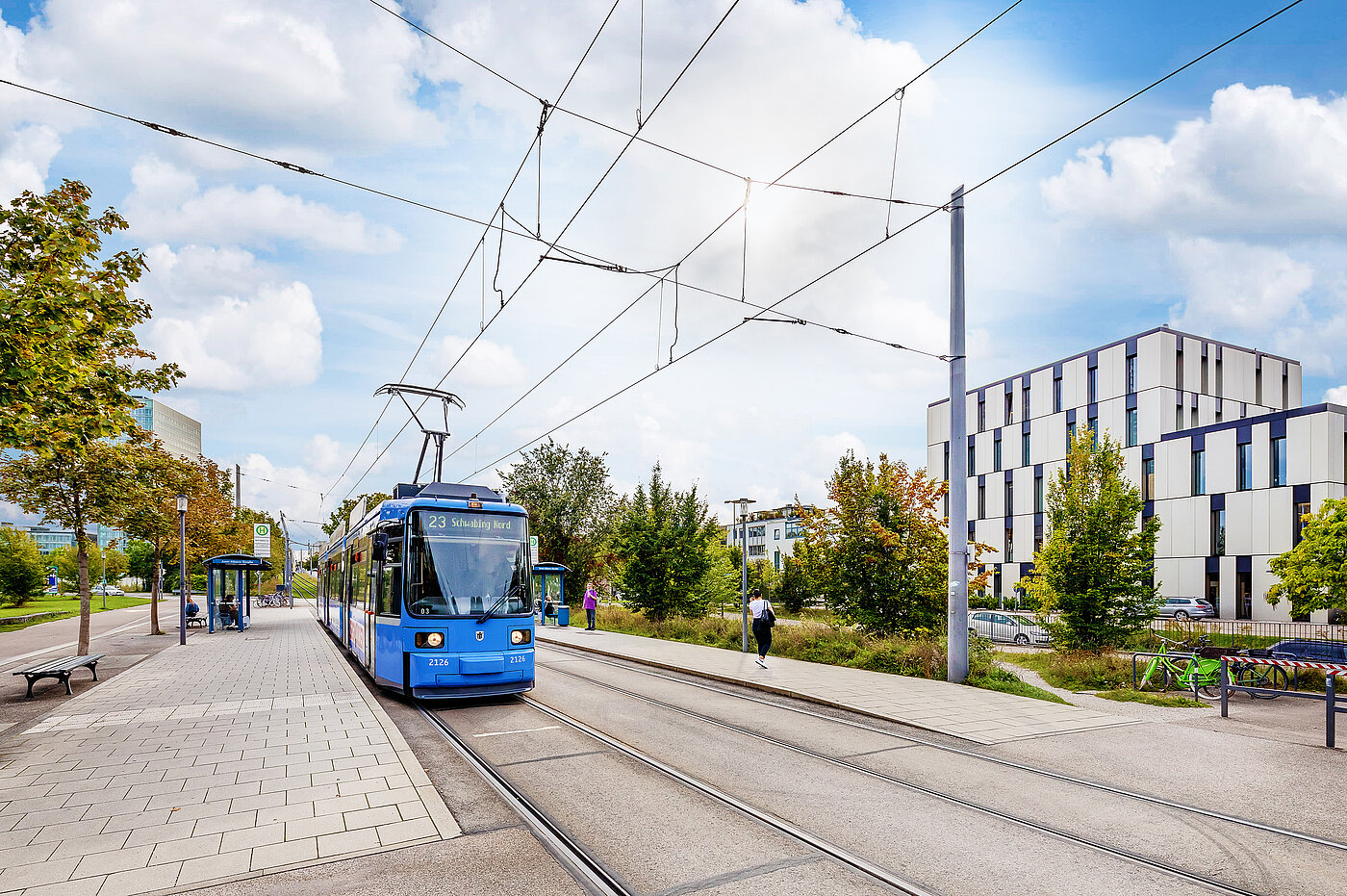 Flad med 2 Værelser | München-Schwabing | 70153 | Trambahnhaltestelle innerhalb der Pakstadt