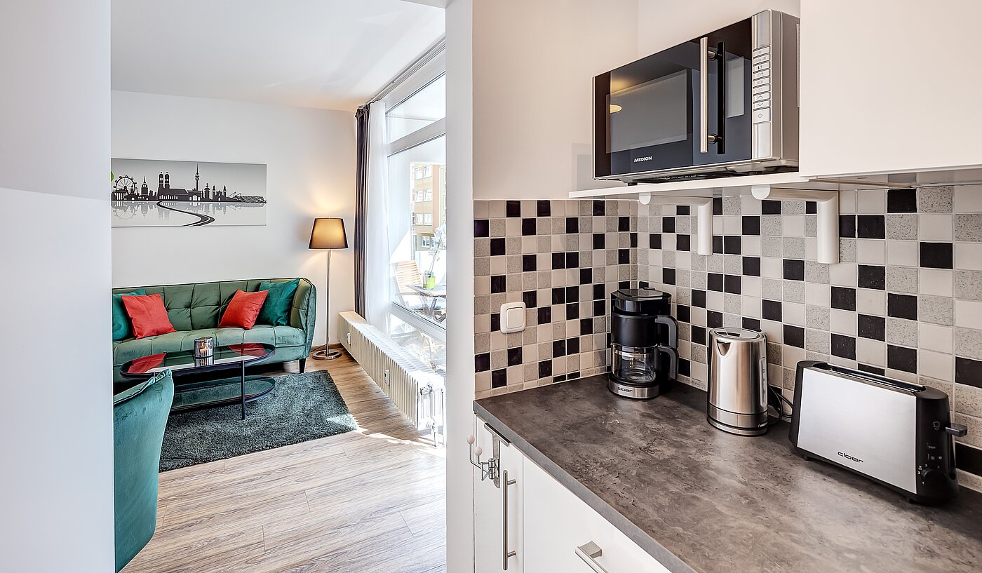Płaski z 1 Pokój | München-Ludwigsvorstadt | 70176 | ...mit allen Elektrogeräten