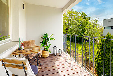 Haar: Okouzlující dvoupokojový byt s jižním balkonem – pronajatý na dobu určitou