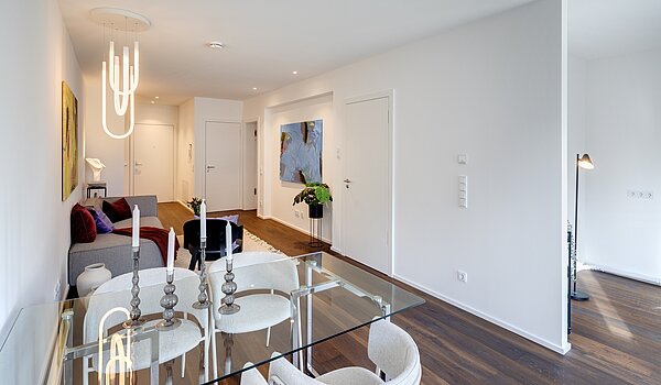 Terrassenwohnung a  címen 2 Szobák | München-Harlaching | 70372 | Einladender Essplatz