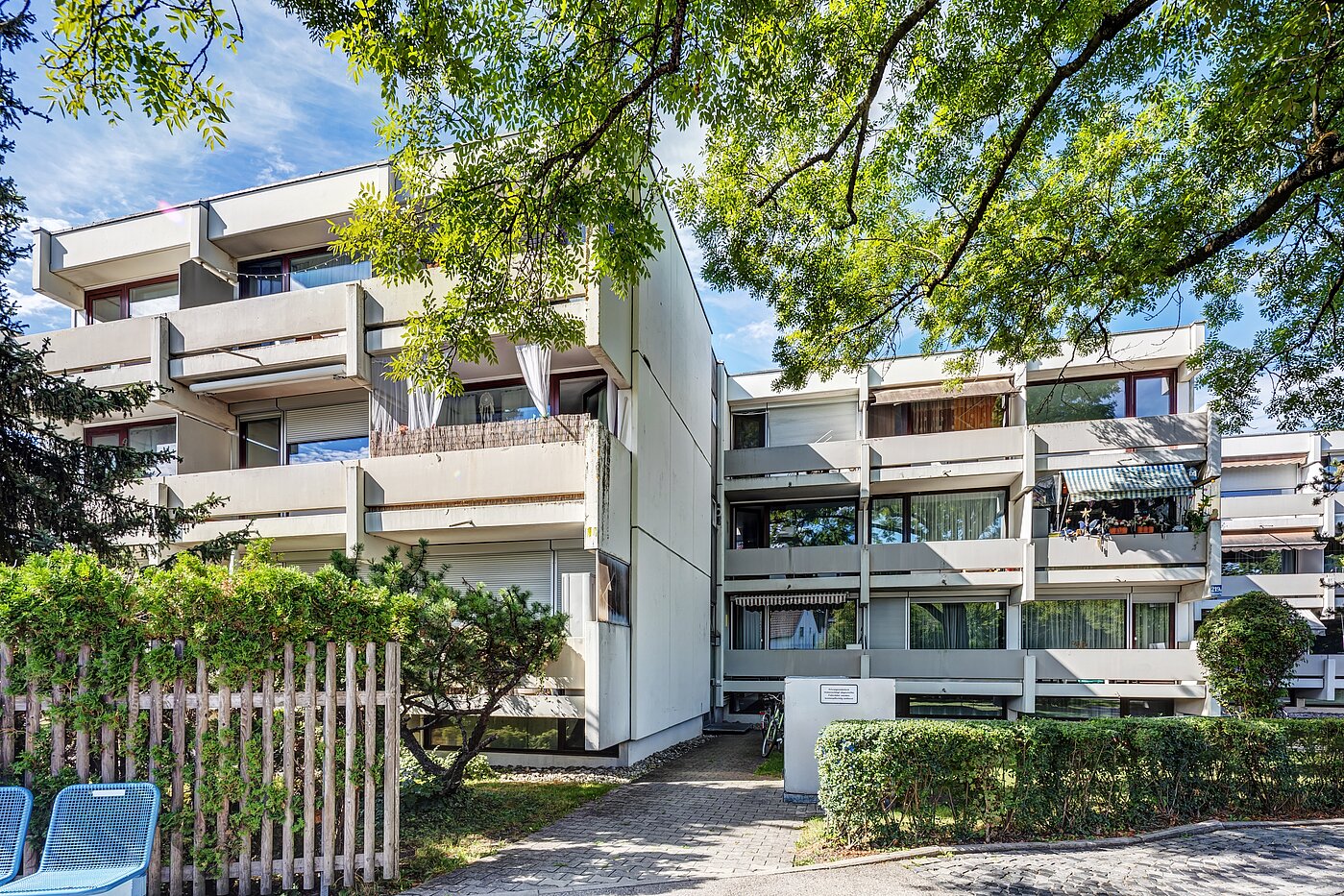 Apartment med 2 Værelser | München-Feldmoching | 70466 | Ansicht von der Straße aus