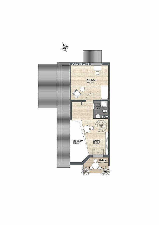Maisonette-lejlighed med 3.5 Værelser | München-Trudering | 70238 | Nicht maßstabsgetreu