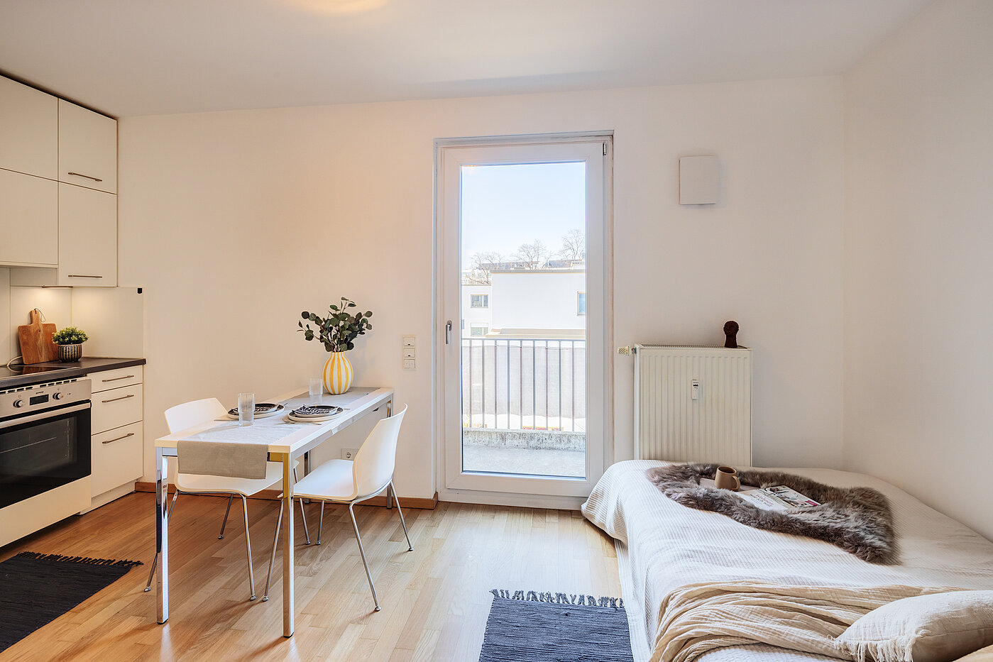 Apartment a  címen 1 Szoba | München-Ramersdorf | 70415 | Wohn- und Schlafzimmer