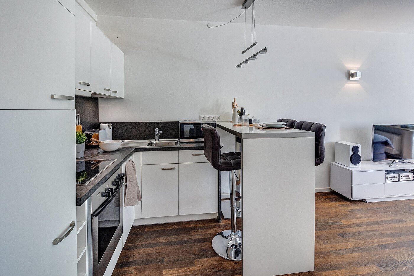 Düz ile 1 Oda | München-Freimann | 2105ML4 | Offene Küche mit Theke