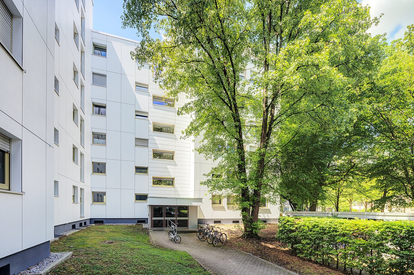 Плосък с 2 Стаи | München-Hadern | 704101 | Außenansicht zur Eingangsseite