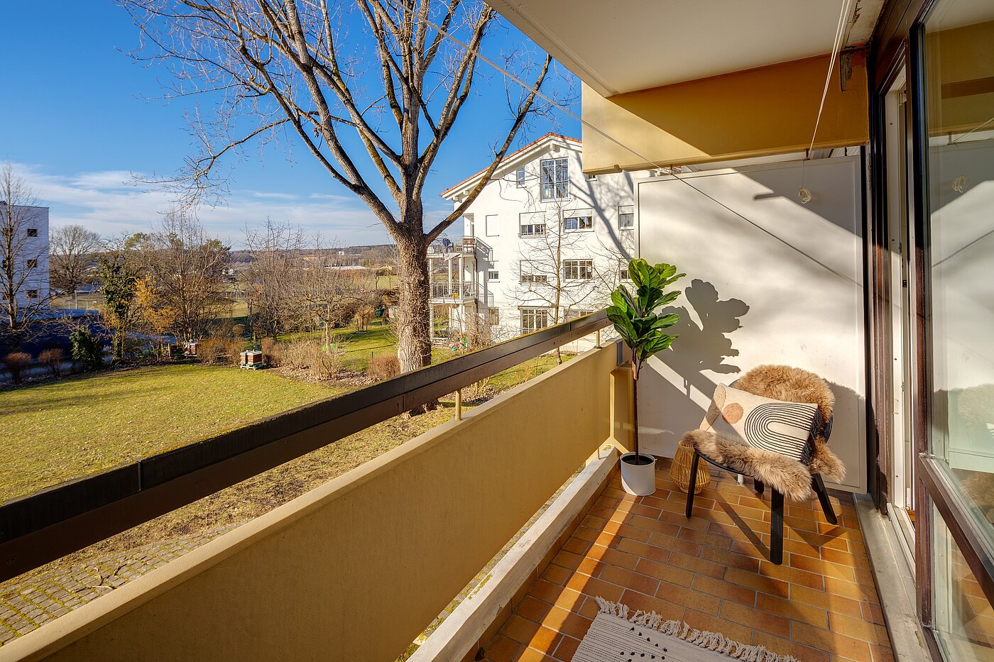 Ploché s 1 Pokoj | Herrsching am Ammersee | 2302ML2 | Westbalkon mit Aussicht