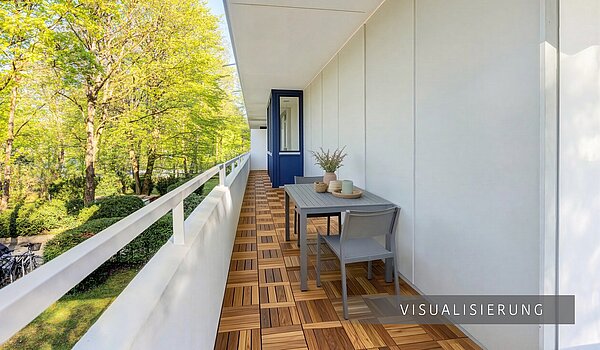 apartamento em prédio com 3.5 Zimmern | München-Bogenhausen | 703052 | Schattiger Nordbalkon (Visualisierung)
