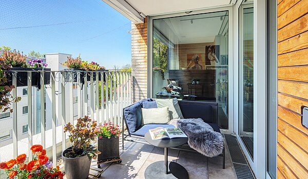 Penthouse met 2 Kamers | München-Maxvorstadt | 704271 | Süd-Terrasse
