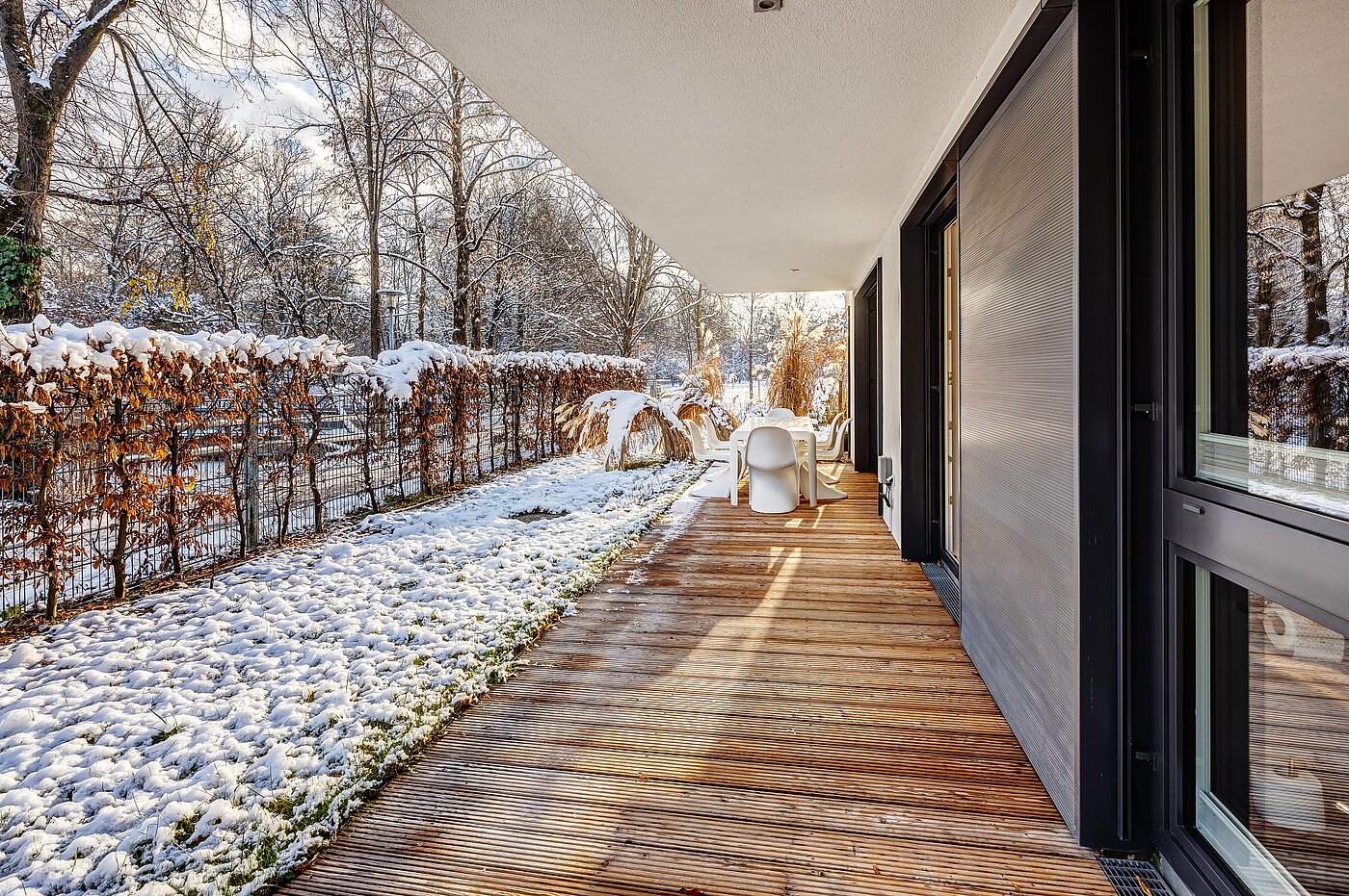 Földszinti lakás a  címen 3 Szobák | 70309 | Umlaufende Terrasse im Winter...