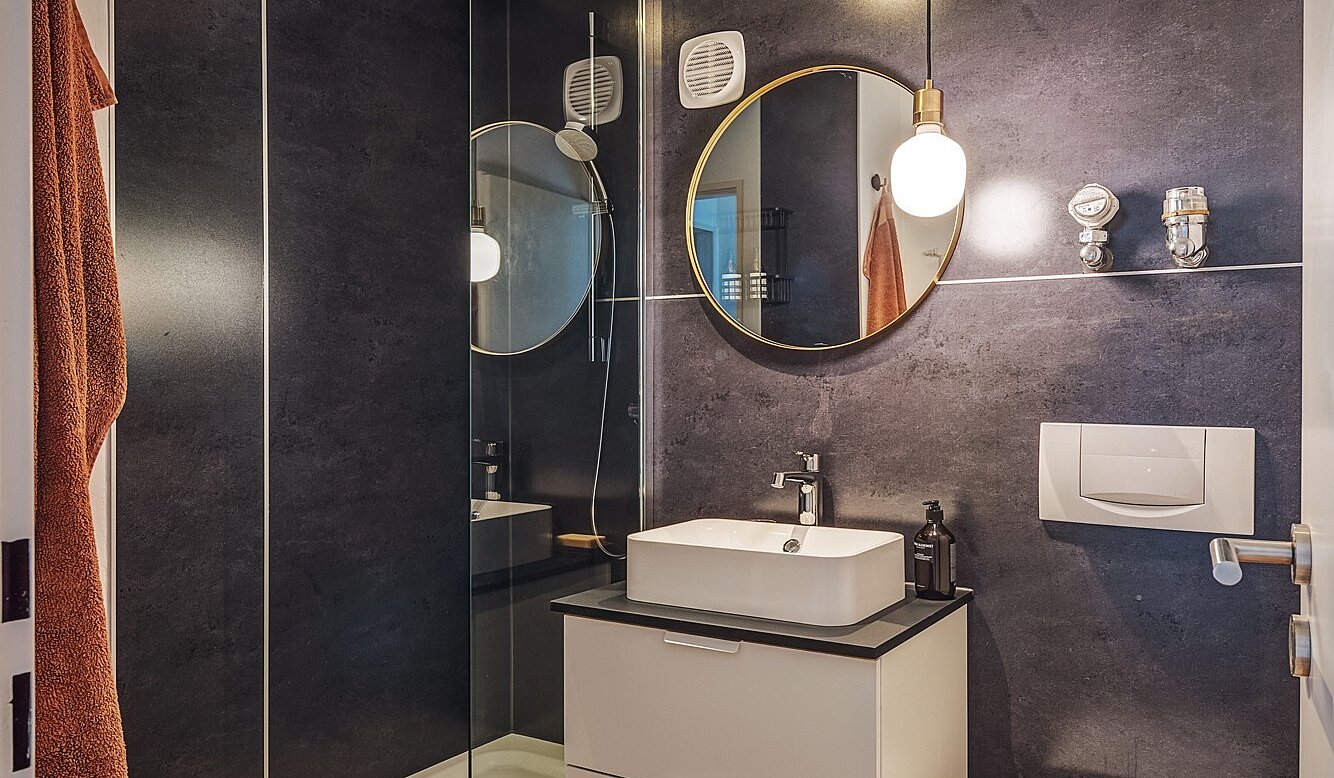 Düz ile 1 Oda | München-Maxvorstadt | 700022 | Elegantes Badezimmer