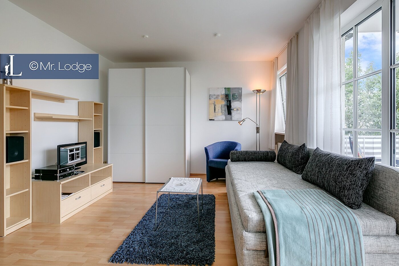 Płaski z 1 Pokój | München-Untermenzing | 1802ML1 | Großer Wohn- Schlafbereich